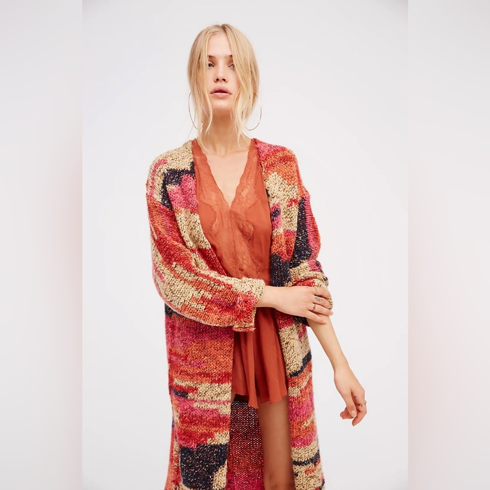 ✨sold✨FREE PEOPLE On My Mind Oversized Cardi - Picture 2 of 13